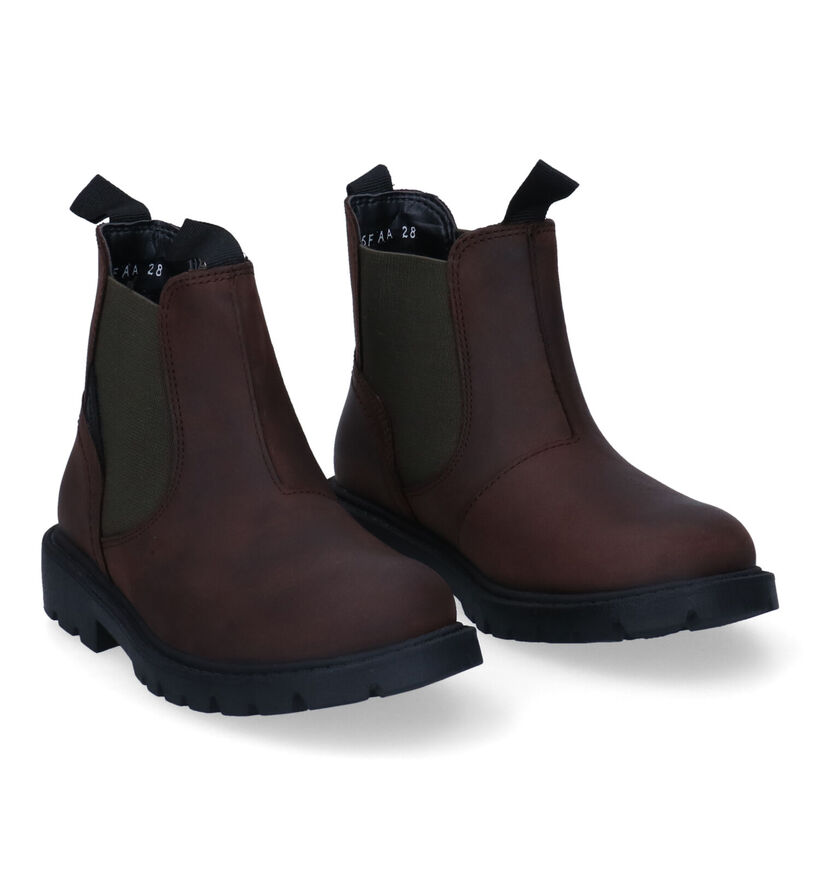 Geox Shaylax Bruine Chelsea Boots voor jongens (295107) - geschikt voor steunzolen