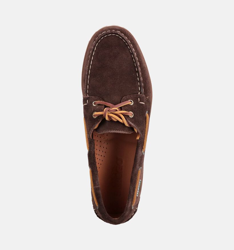 Sebago Ranger Suede Chaussures bateau en Brun fonc&eacute; pour hommes (377071)