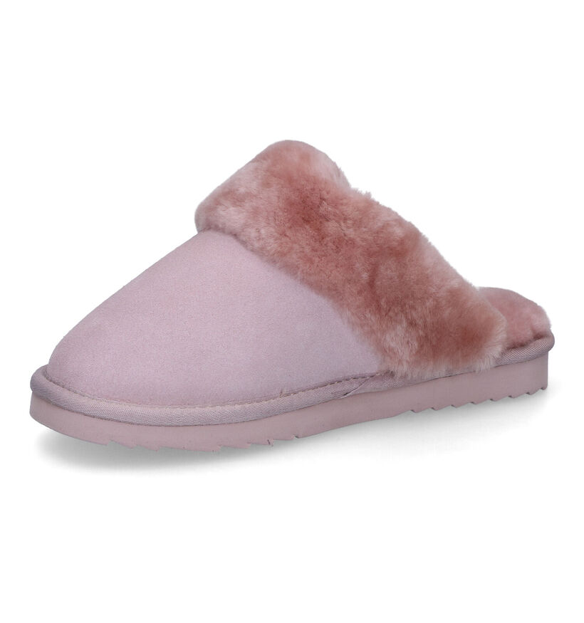 Warmbat Flurry Cognac Wollen Pantoffels voor dames (329908)