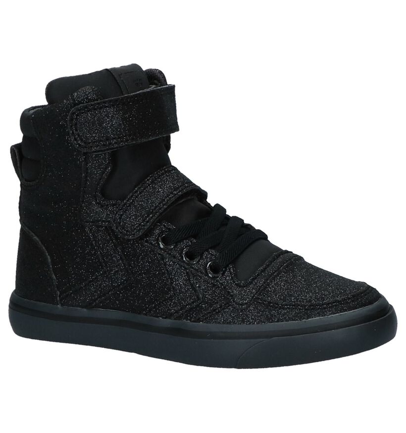 Zwarte Hoge Sneakers met Glitters Hummel in stof (225840)