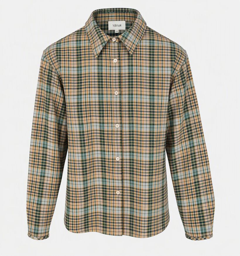 Minuit Douze Boyish Chemise en Vert pour femmes (381858)