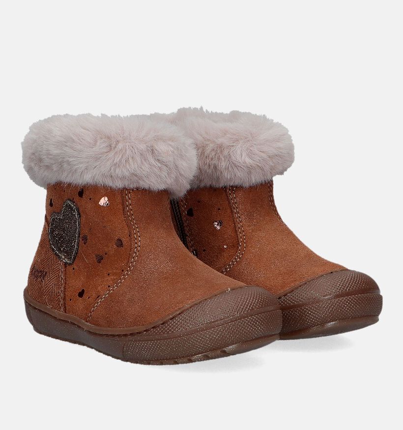 Bopy Josalia Bottes pour bébé en Cognac pour filles (331876) - pour semelles orthopédiques