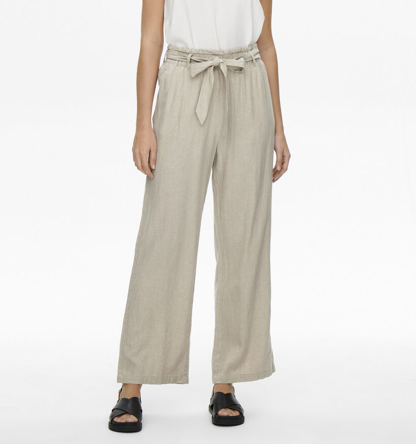 JDY Say Beige Linnen broek voor dames (341105)