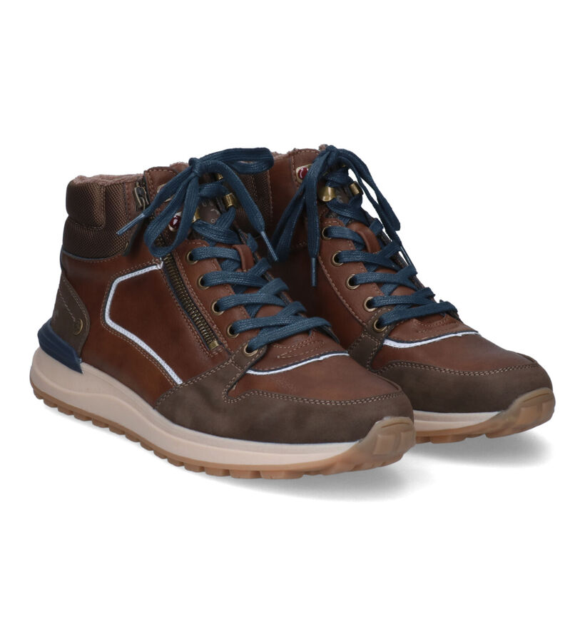 Mustang Chaussures hautes en Brun foncé pour hommes (316299) - pour semelles orthopédiques