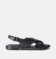 Oh My Sandals Zwarte Gevlochten sandalen voor dames (356202)