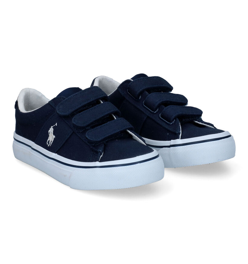 Polo Ralph Lauren Sayer Blauwe Sneakers in stof (304019)