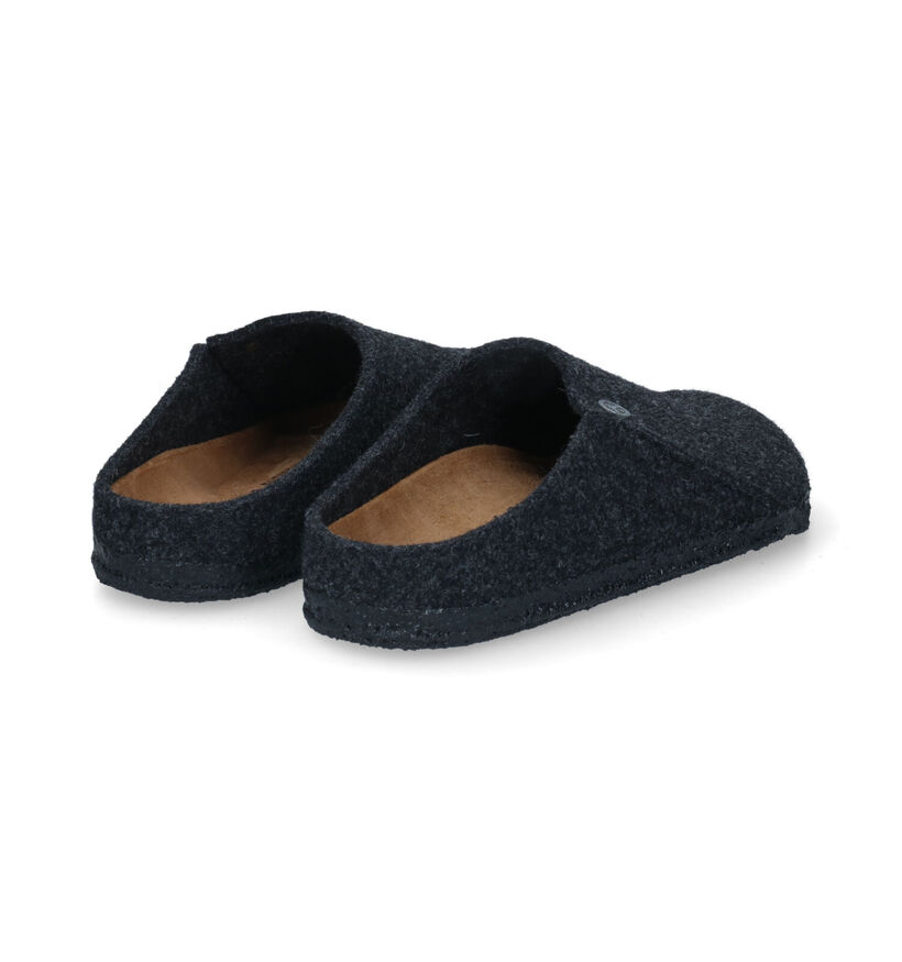 Birkenstock Zermatt Rivet Pantoufles en Noir en textile (313704)