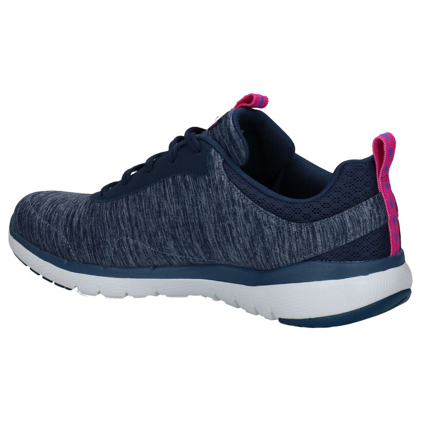 Skechers Flex Appeal Baskets en Bleu en textile (279347)