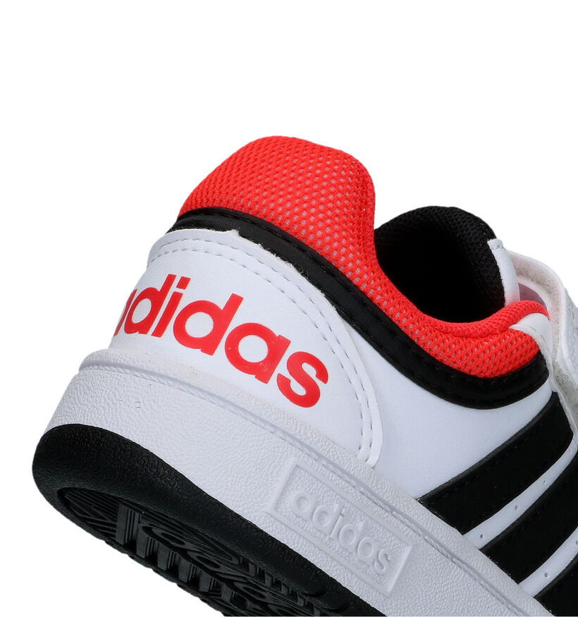 adidas Hoops 3.0 Witte Sneakers voor jongens (318803) - geschikt voor steunzolen