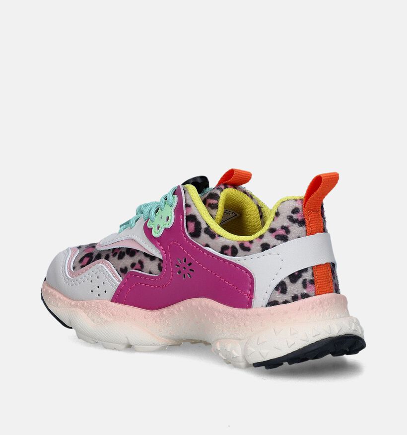 Naturino x Flower Mountain Doi Roze Sneakers voor meisjes (349002) - geschikt voor steunzolen