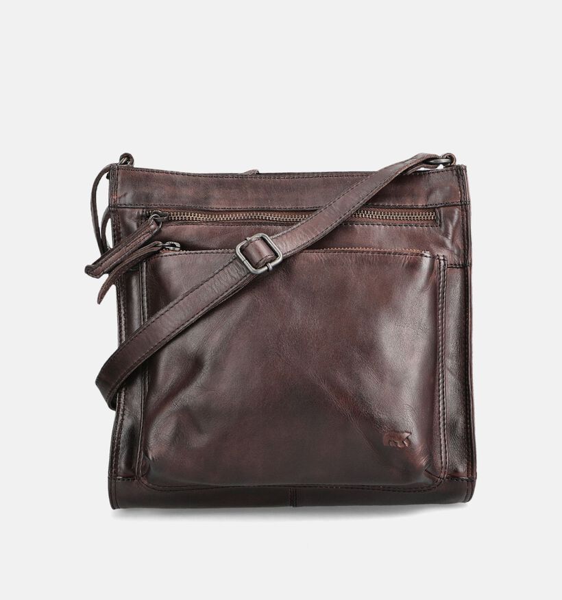 Bear Design Sac &agrave; bandouli&egrave;re en Marron pour femmes (375806)