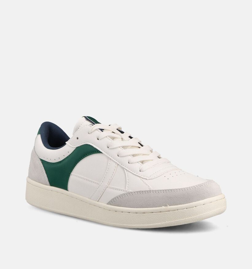 Bjorn Borg Court WB Baskets basses en Blanc pour hommes (369015) - pour semelles orthop&eacute;diques