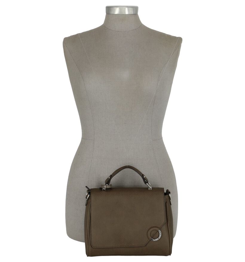 Taupe Crossbody Tas Laurent David Camille in imitatieleer (230061)