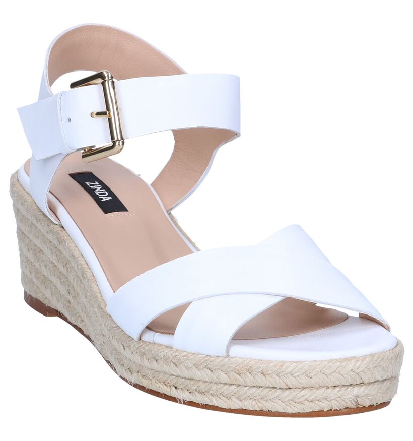 Witte Sandalen Zinda in leer (264414)