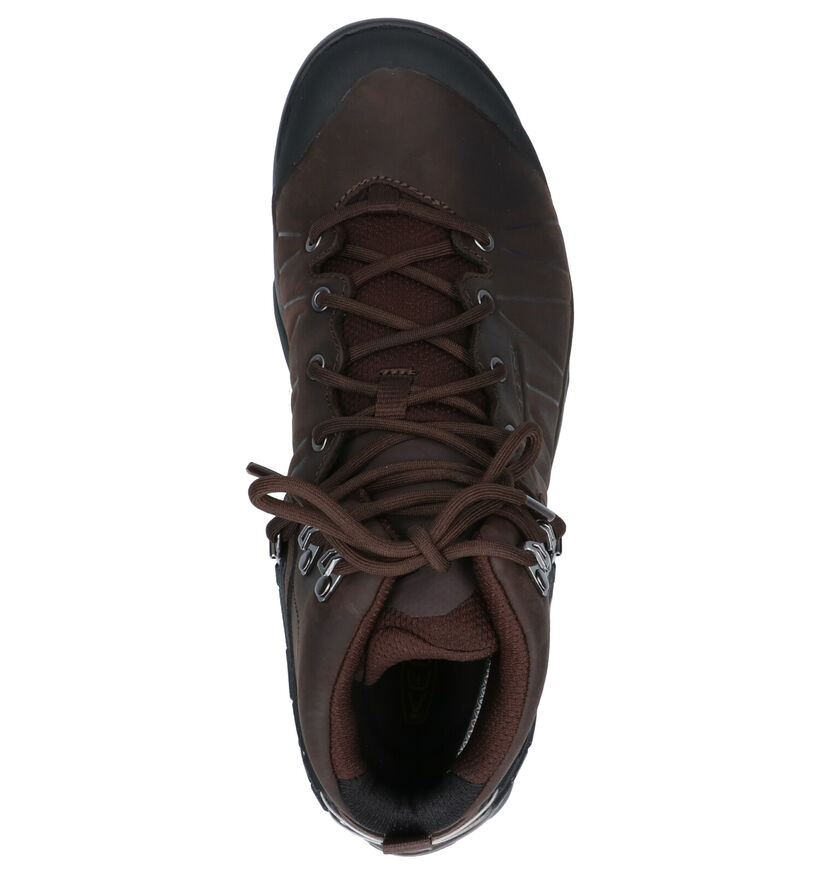 Keen Venture Mid Leather Chaussures de Marche en Marron en cuir (259976)