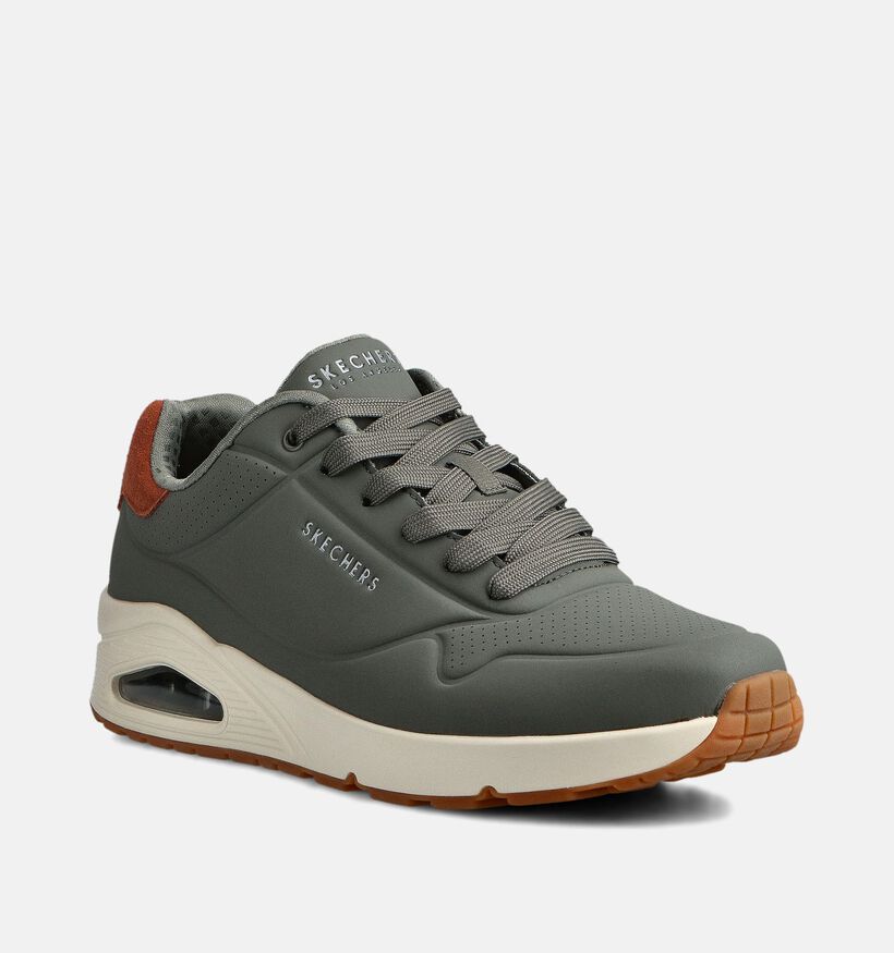 Skechers Uno Suited On Air Olijfgroene Sneakers voor heren (366498) - geschikt voor steunzolen