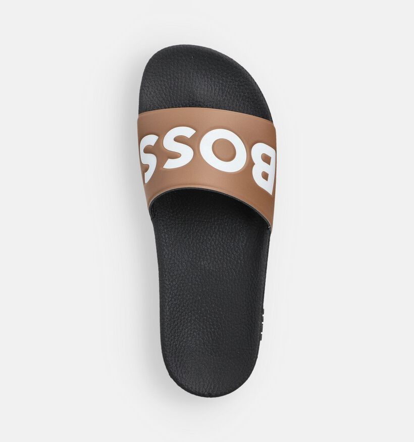 BOSS Aryeh Slide Bruine Badslippers voor heren (366463)
