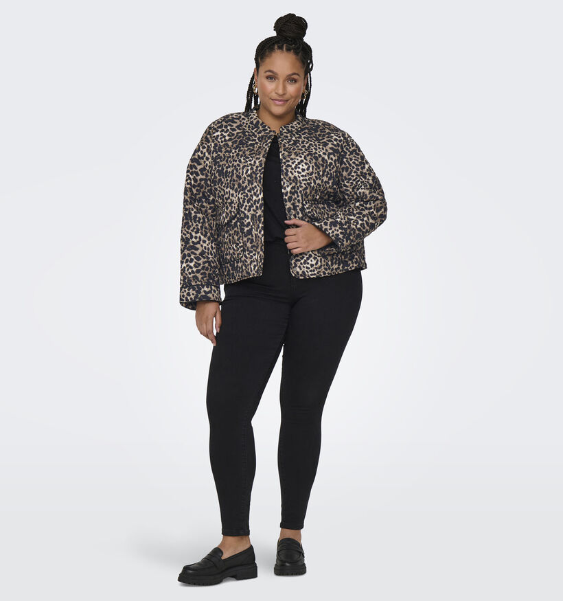 ONLY Carmakoma Bruine Leopard Korte Jas voor dames (371847)