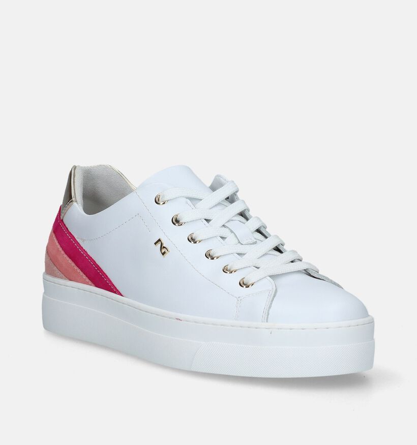 NeroGiardini Witte Sneakers voor dames (337178) - geschikt voor steunzolen