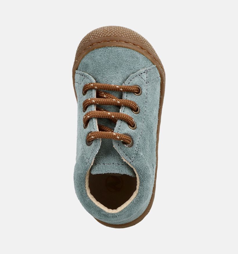 Naturino Cocoon Suede Boots &agrave; lacets pour b&eacute;b&eacute; en Bleu pour gar&ccedil;ons (380134) - pour semelles orthop&eacute;diques