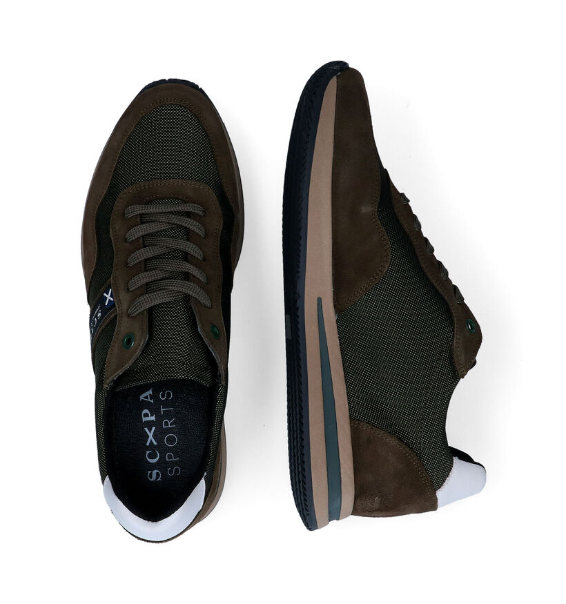 Scapa Chaussures à lacets en Vert kaki en nubuck (298195)