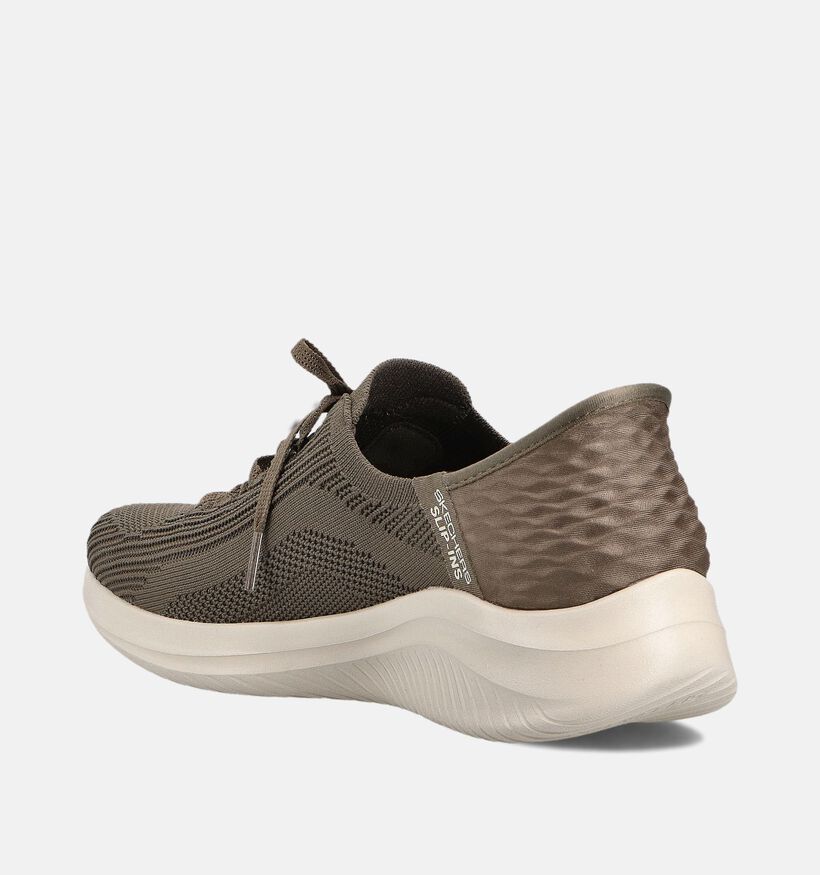 Skechers Ultra Flex 3.0 Brilliant Path Sneakers Kaki voor dames (359712)