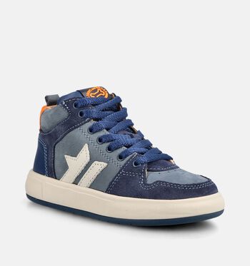 STONES and BONES High Sneakers Bruin/Blauw