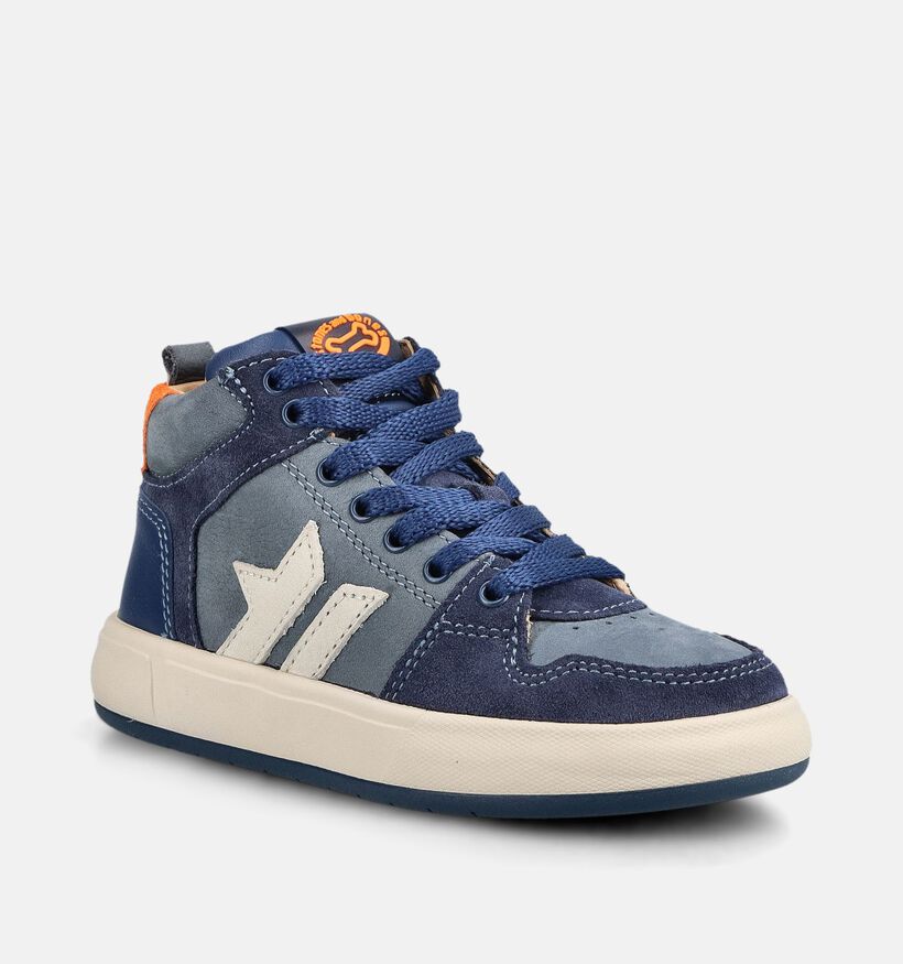 STONES and BONES Panky Blauwe Sneakers voor jongens (378179) - geschikt voor steunzolen