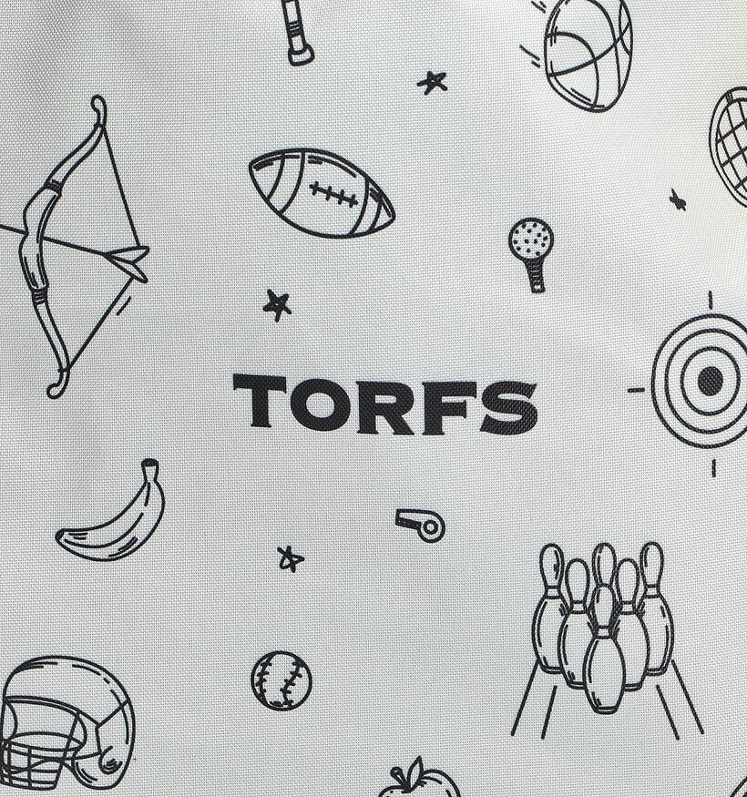 Ecru Torfs Doodles Turnzak met naam/Zwemzak met naam voor jongens, meisjes (368300)