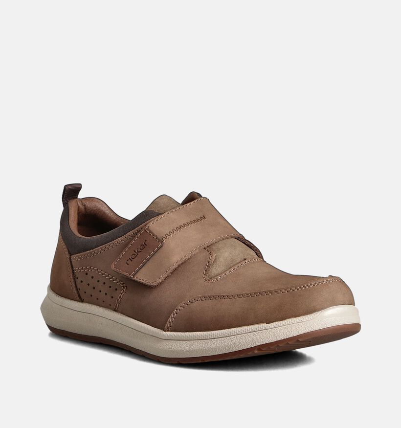 Rieker Taupe Velcroschoenen voor heren (355124) - geschikt voor steunzolen