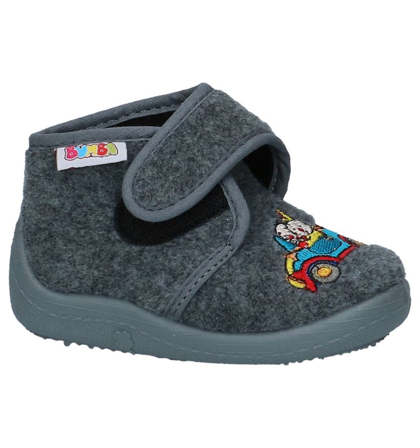 Bumba Pantoufles fermées en Gris en textile (235304)