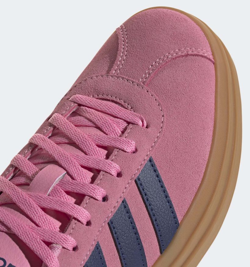 adidas VL Court Bold Baskets en Rose/Bleu pour femmes (365338) - pour semelles orthopédiques