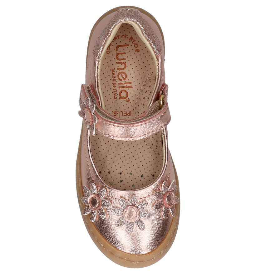 Ballerina's Lunella Metallic Roze in leer (245613)