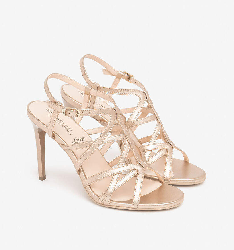 NeroGiardini Sandales &agrave; talons en Or pour femmes (370757)