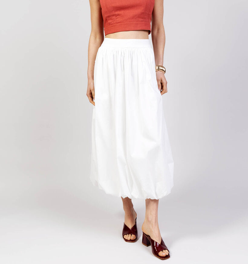 Minus Oline Jupe mi-longue en Blanc pour femmes (371814)