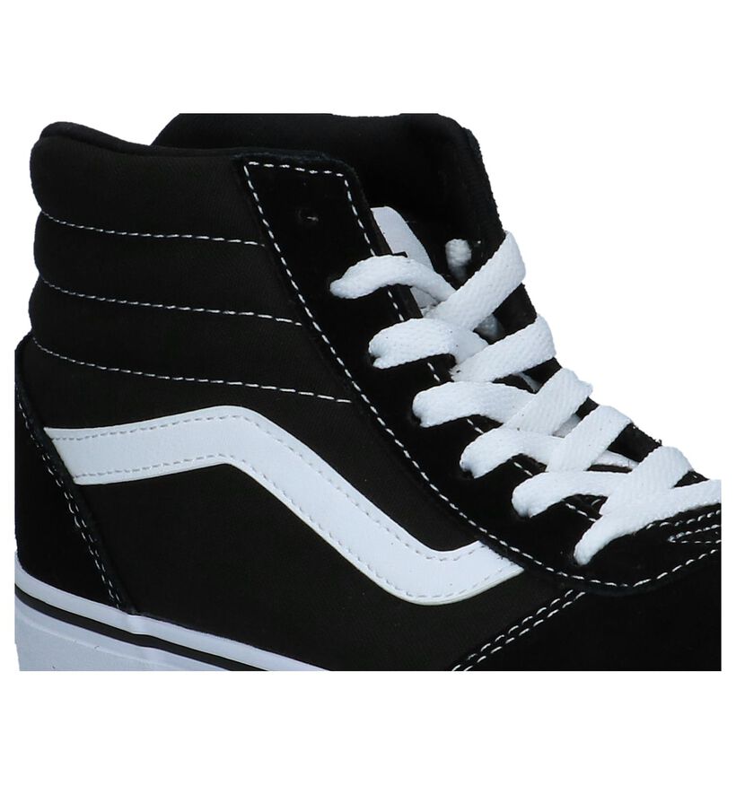 Vans Ward Hi Zwarte Sneakers in leer (277706)