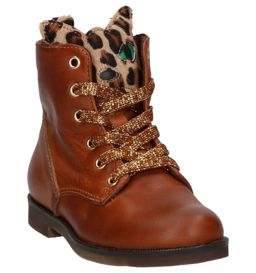 STONES and BONES Caste Bottines en Cognac pour filles (295053) - pour semelles orthopédiques