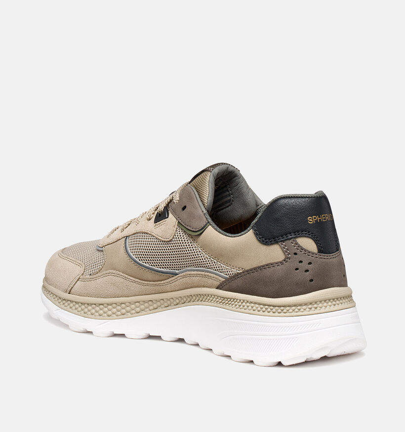 Geox Spherica Actif X1 Beige Sneakers voor heren (369114) - geschikt voor steunzolen
