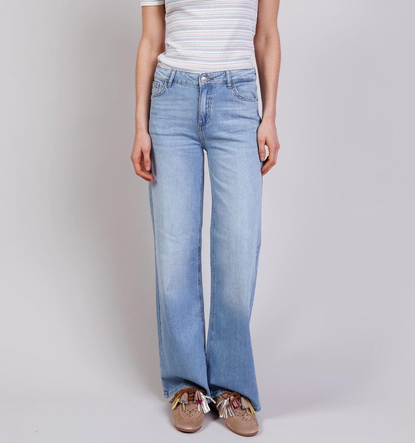 Pieces Silke Blauwe Straight leg jeans L32 voor dames (367056)