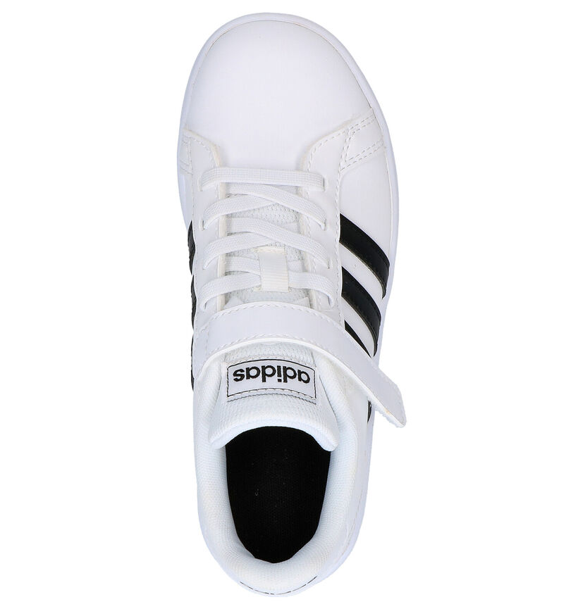 adidas Grand Court C Witte Sneakers voor jongens (318923)