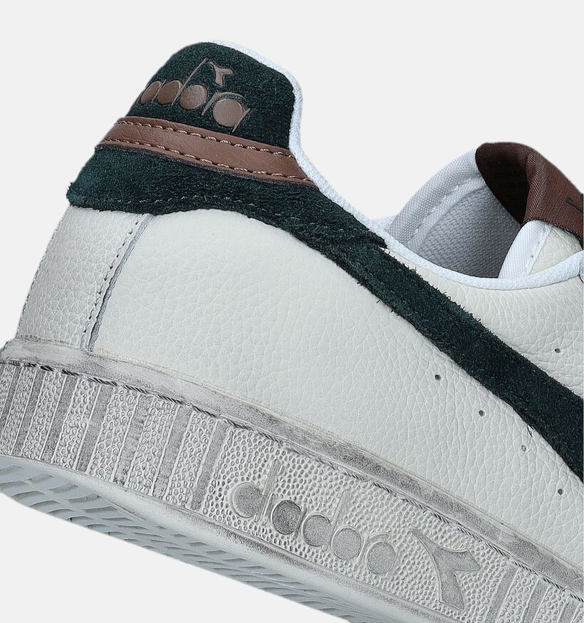 Diadora Game L Low Waxed Suede Pop Witte Sneakers voor heren (344907)
