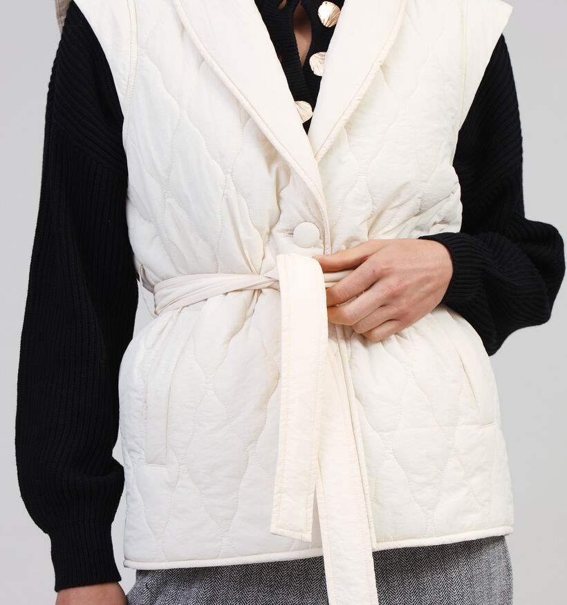 Vila Marsa Veste mattelasé courte en Beige pour femmes (345023)