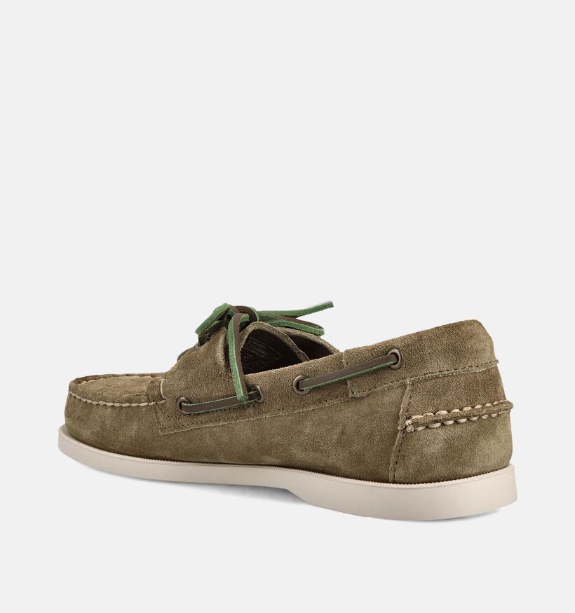 Sebago Dockside Portland Flesh Out Chaussures bateau en Vert kaki pour hommes (370264)