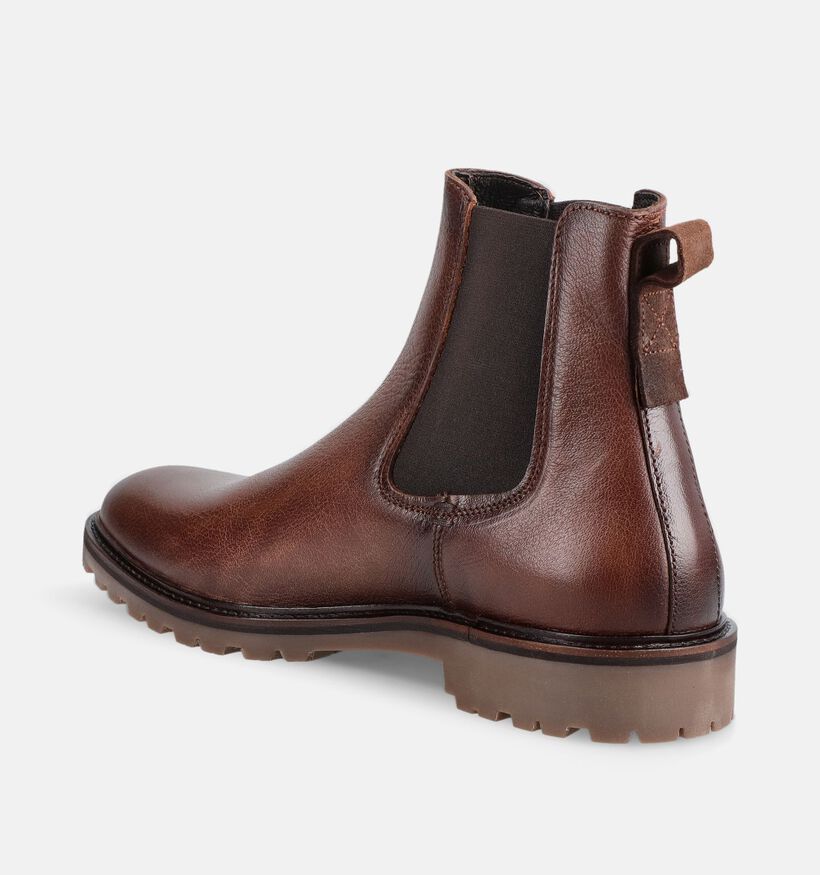 Berkelmans Paletti Bottines Chelsea en Cognac pour hommes (379064) - pour semelles orthop&eacute;diques