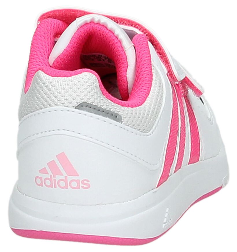 Wit/roze Sneaker adidas LK Trainer in kunstleer (162910)