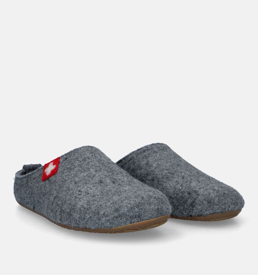 Living Kitzbühel Pantoufles ouvertes en Gris pour filles, garçons (331463) - pour semelles orthopédiques