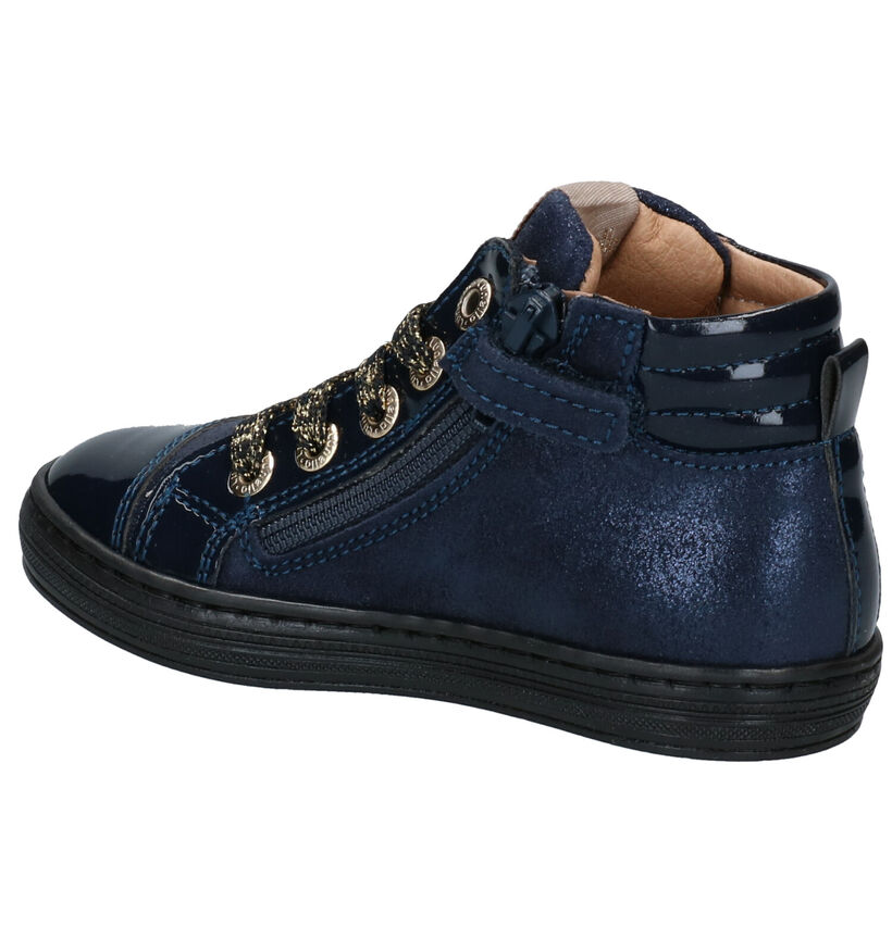 Lunella Chaussures hautes en Bleu en cuir (277759)