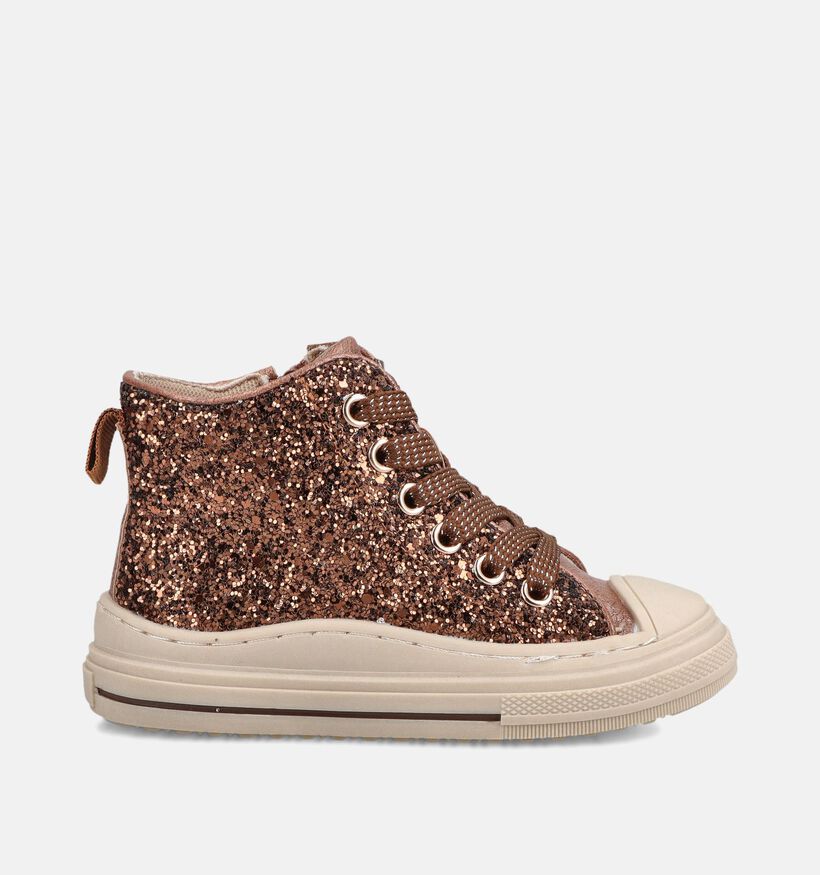Milo & Mila Baskets en Marron pour filles (378966) - pour semelles orthop&eacute;diques