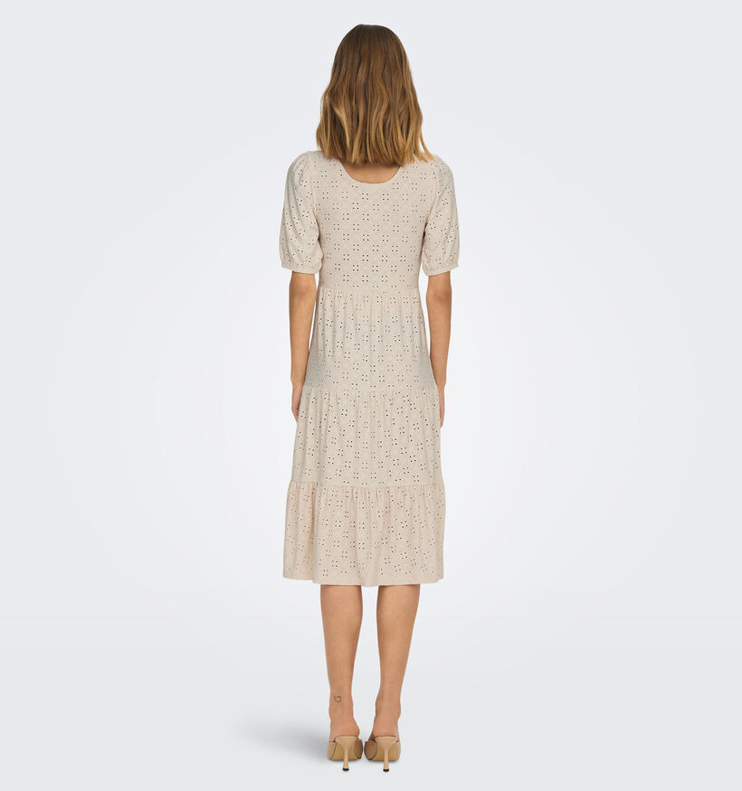 JDY Cathinka Ecru Midi Jurk voor dames (334346)