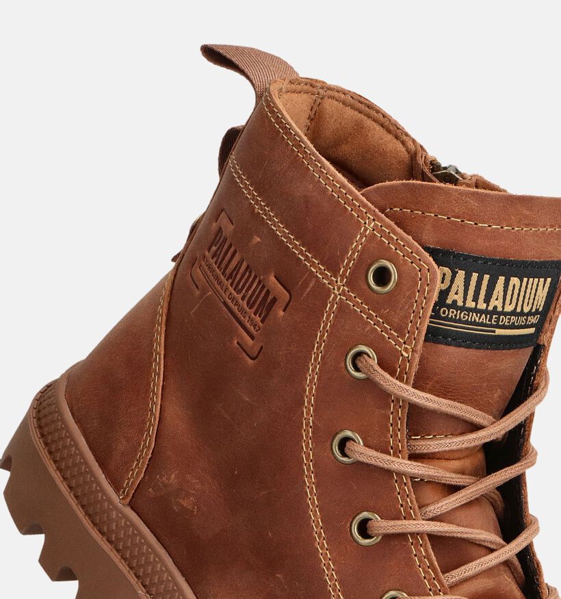 Palladium Pampa Zip Lth Legacy Cognac Veterboots voor heren (362108) - geschikt voor steunzolen